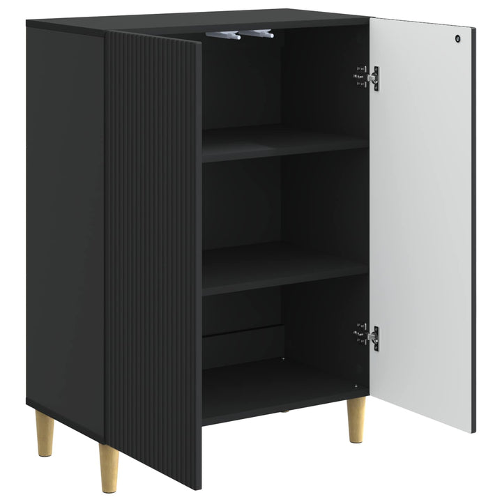 Sideboard Sort 66 x 34,5 x 90 cm Konstrueret træ
