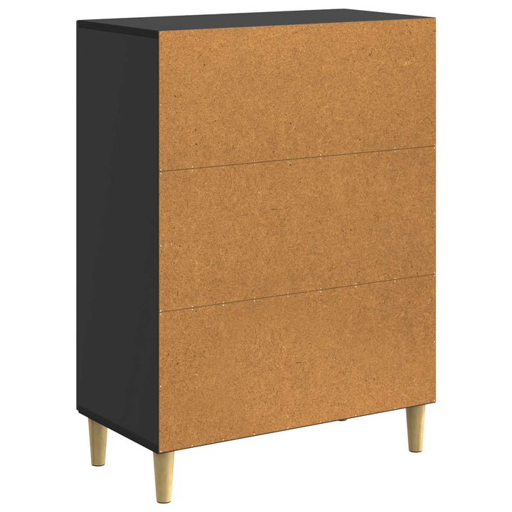 Sideboard Sort 66 x 34,5 x 90 cm Konstrueret træ