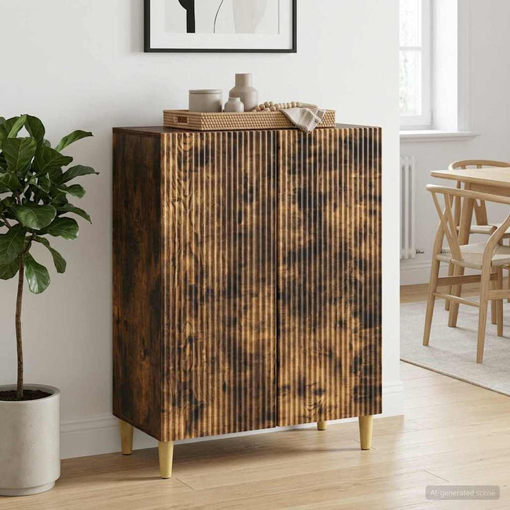 Sideboard Røget eg 66 x 34,5 x 90 cm Konstrueret træ