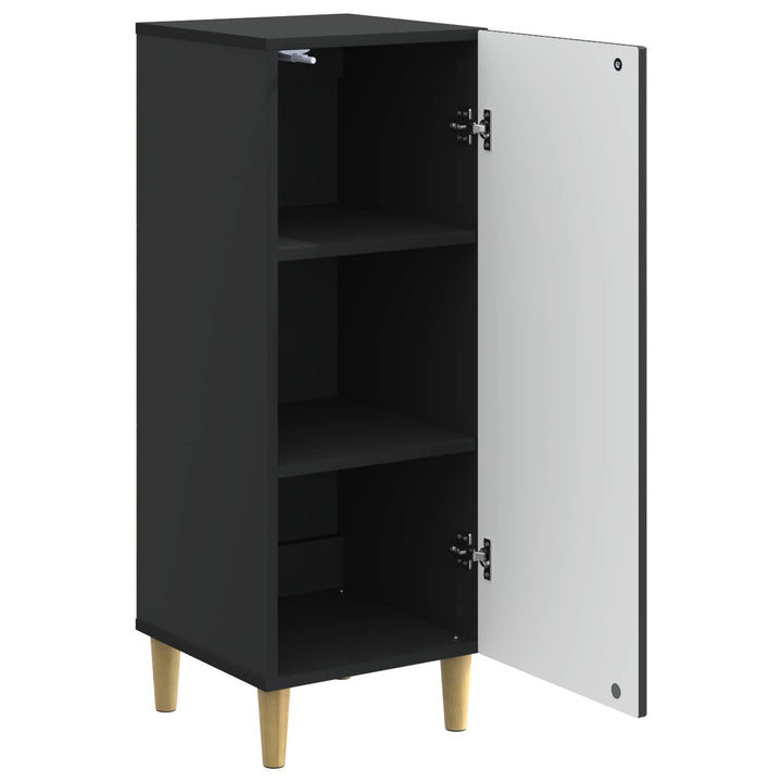 Sideboard Sort 33 x 34,5 x 90 cm Konstrueret træ