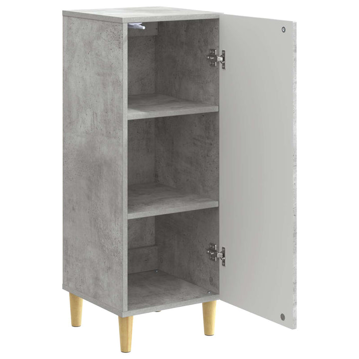 Sideboard Betongrå 33 x 34,5 x 90 cm Konstrueret træ