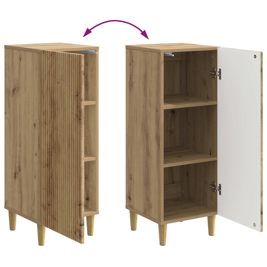 Sideboard Artisan-eg 33 x 34,5 x 90 cm Konstrueret træ