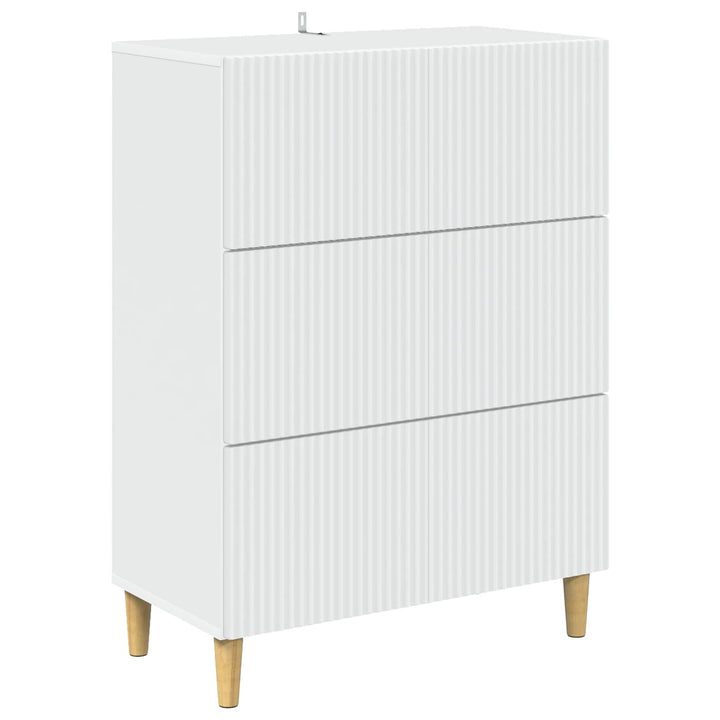 Skuffeskab Hvid 66 x 34,5 x 90 cm Konstrueret træ