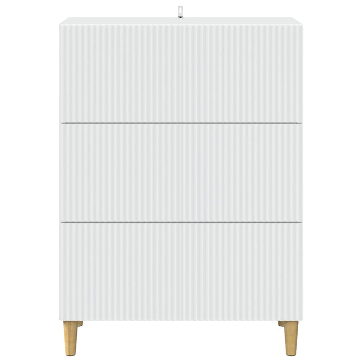 Skuffeskab Hvid 66 x 34,5 x 90 cm Konstrueret træ