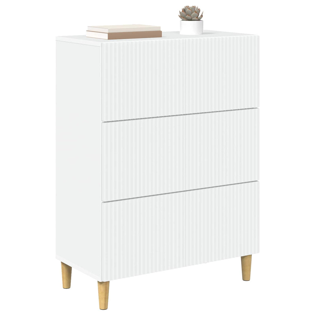 Skuffeskab Hvid 66 x 34,5 x 90 cm Konstrueret træ