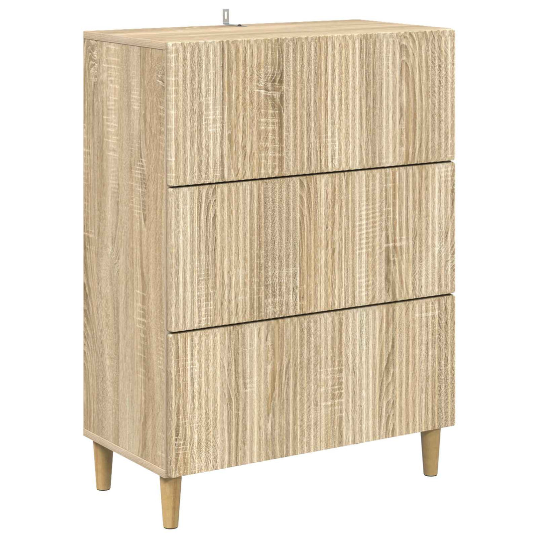 Skuffeskab Sonoma-eg 66 x 34,5 x 90 cm Konstrueret træ