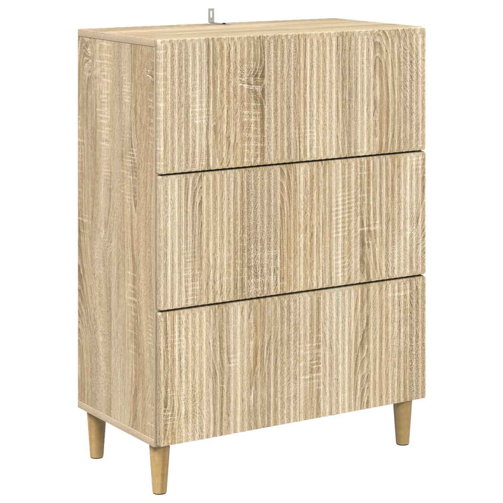Skuffeskab Sonoma-eg 66 x 34,5 x 90 cm Konstrueret træ