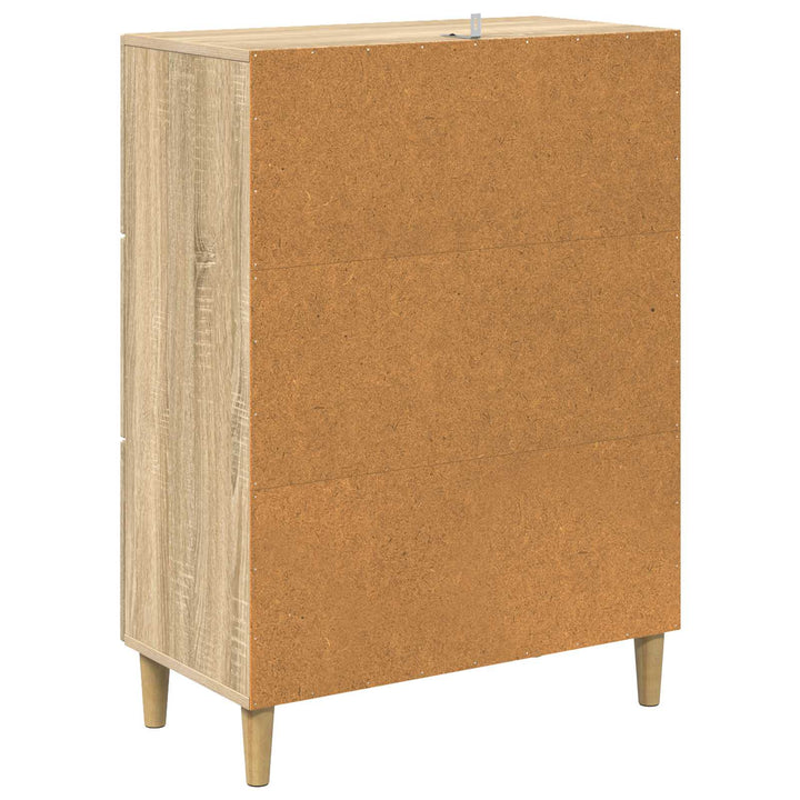 Skuffeskab Sonoma-eg 66 x 34,5 x 90 cm Konstrueret træ