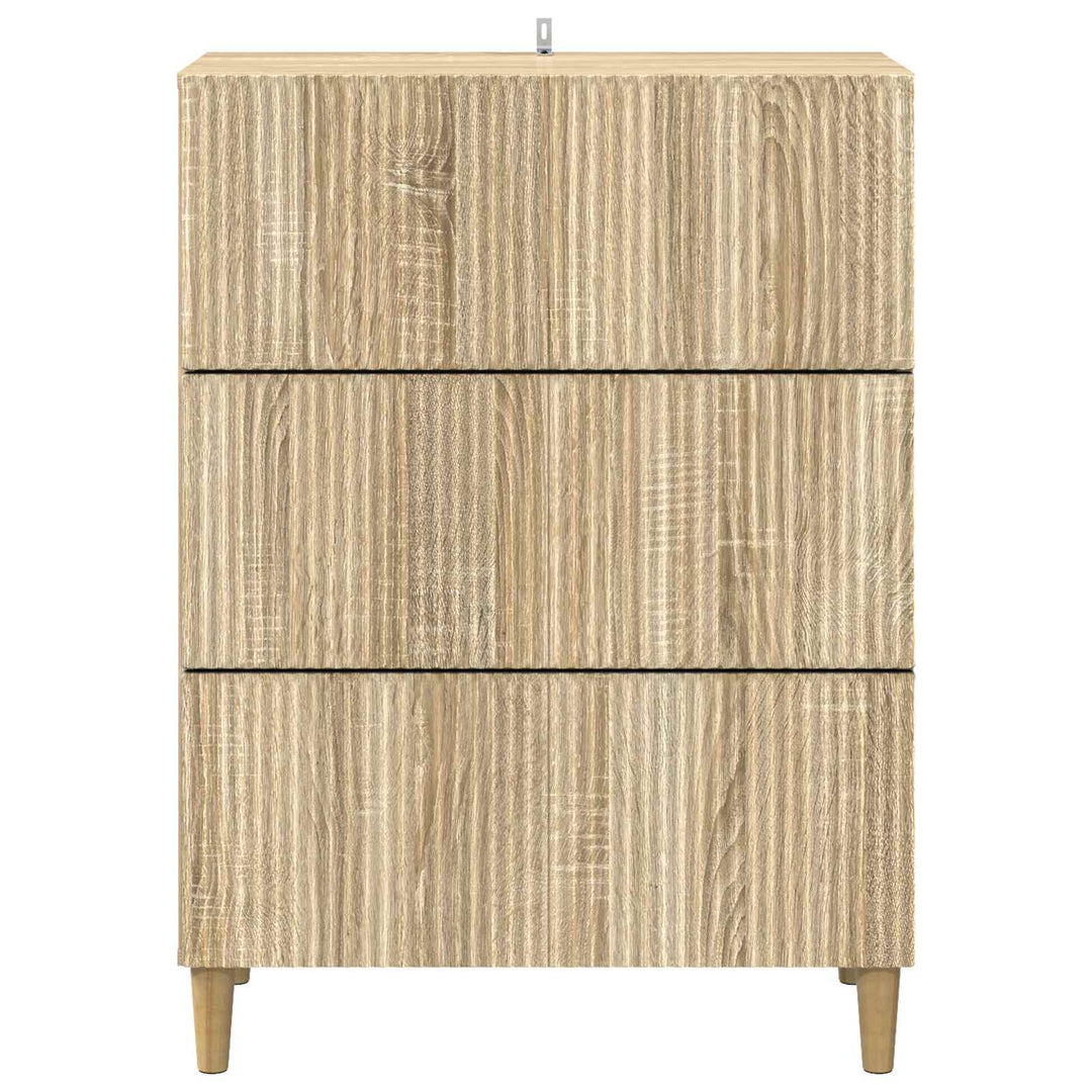 Skuffeskab Sonoma-eg 66 x 34,5 x 90 cm Konstrueret træ