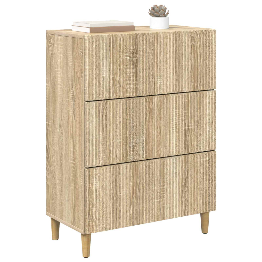 Skuffeskab Sonoma-eg 66 x 34,5 x 90 cm Konstrueret træ