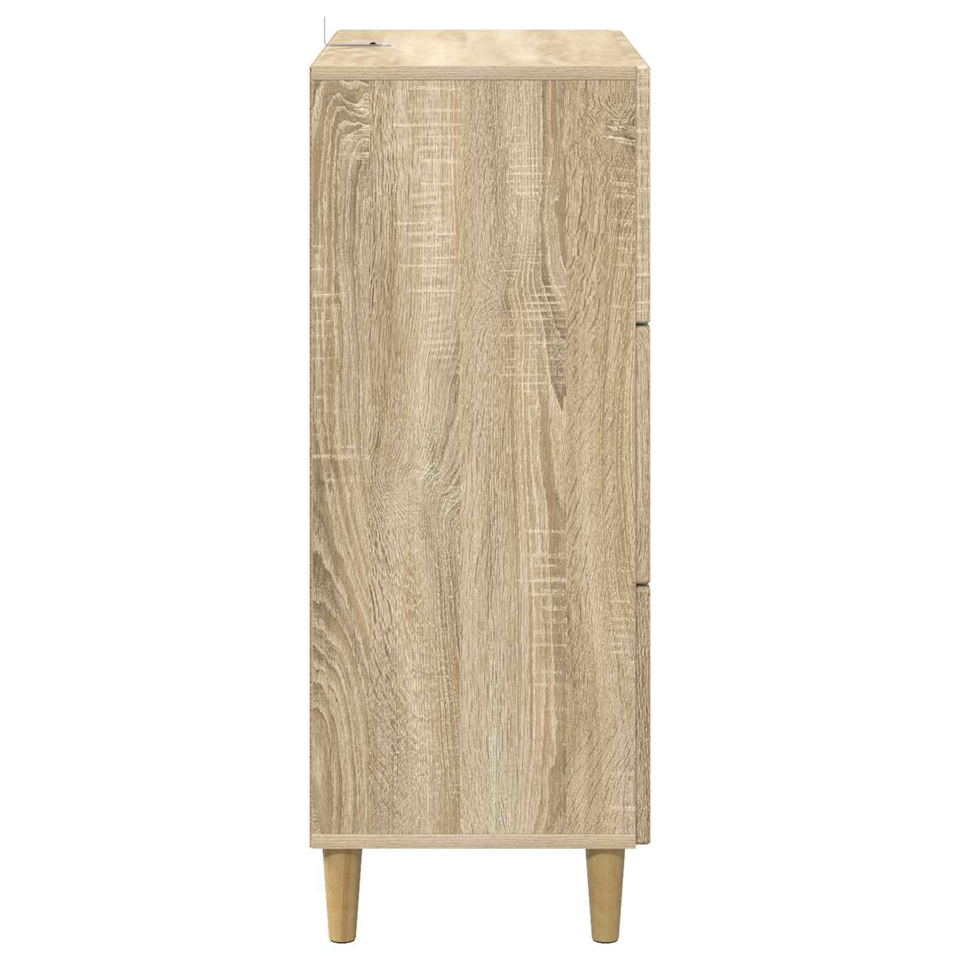 Skuffeskab Sonoma-eg 66 x 34,5 x 90 cm Konstrueret træ