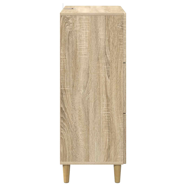 Skuffeskab Sonoma-eg 66 x 34,5 x 90 cm Konstrueret træ