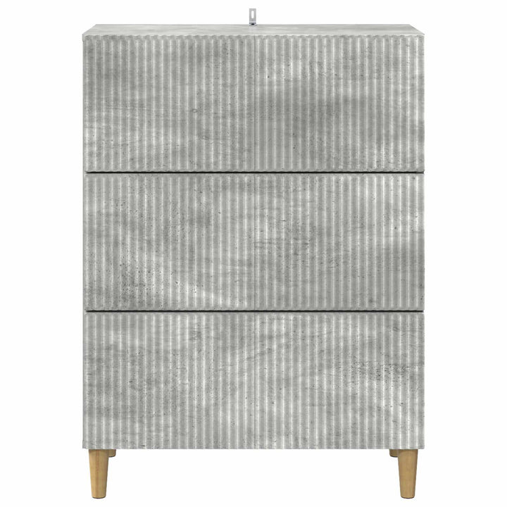 Skuffeskab Betongrå 66 x 34,5 x 90 cm Konstrueret træ