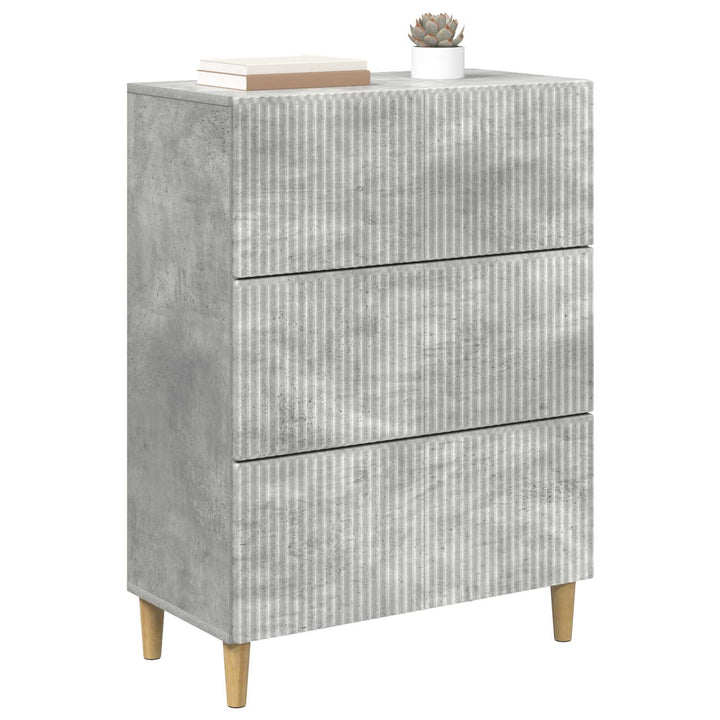 Skuffeskab Betongrå 66 x 34,5 x 90 cm Konstrueret træ
