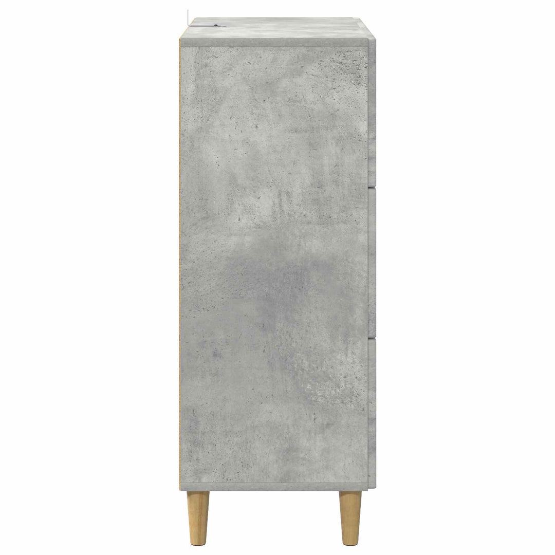 Skuffeskab Betongrå 66 x 34,5 x 90 cm Konstrueret træ