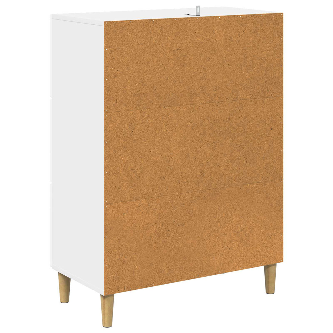 Skuffeskab Hvid højglans 66 x 34,5 x 90 cm Konstrueret træ