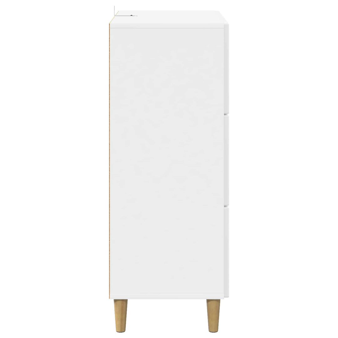 Skuffeskab Hvid højglans 66 x 34,5 x 90 cm Konstrueret træ