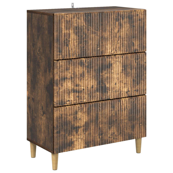Skuffeskab 66 x 34,5 x 90 cm Konstrueret træ Røget eg