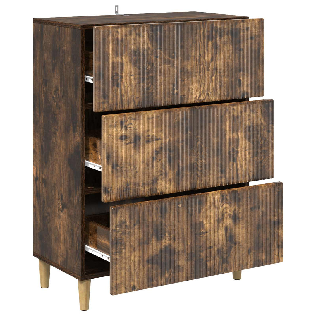 Skuffeskab 66 x 34,5 x 90 cm Konstrueret træ Røget eg