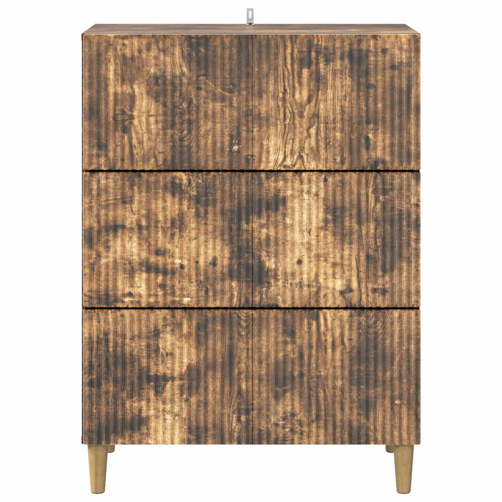 Skuffeskab 66 x 34,5 x 90 cm Konstrueret træ Røget eg
