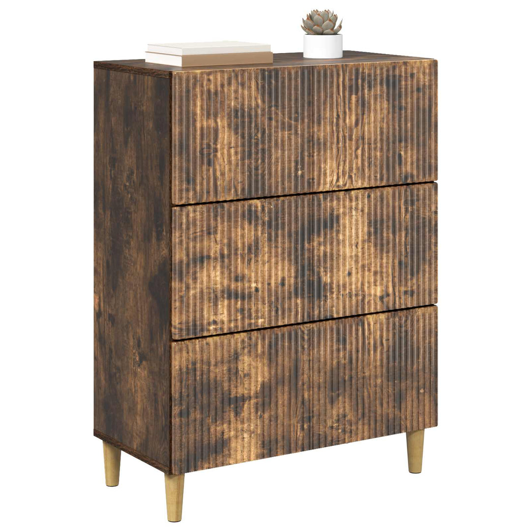 Skuffeskab 66 x 34,5 x 90 cm Konstrueret træ Røget eg