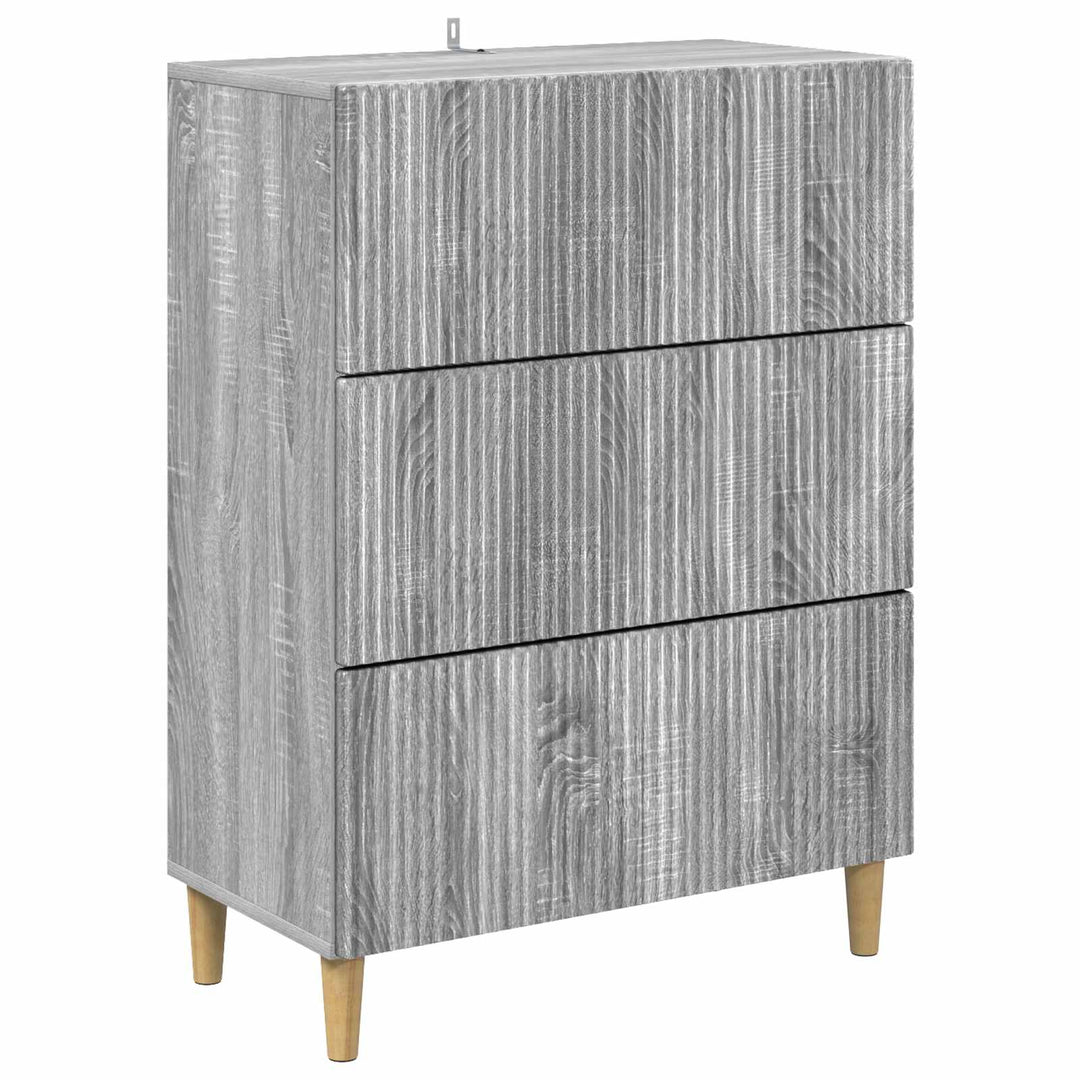 Skuffeskab 66 x 34,5 x 90 cm Konstrueret træ Grå sonoma-eg