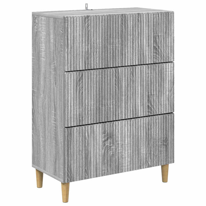 Skuffeskab 66 x 34,5 x 90 cm Konstrueret træ Grå sonoma-eg
