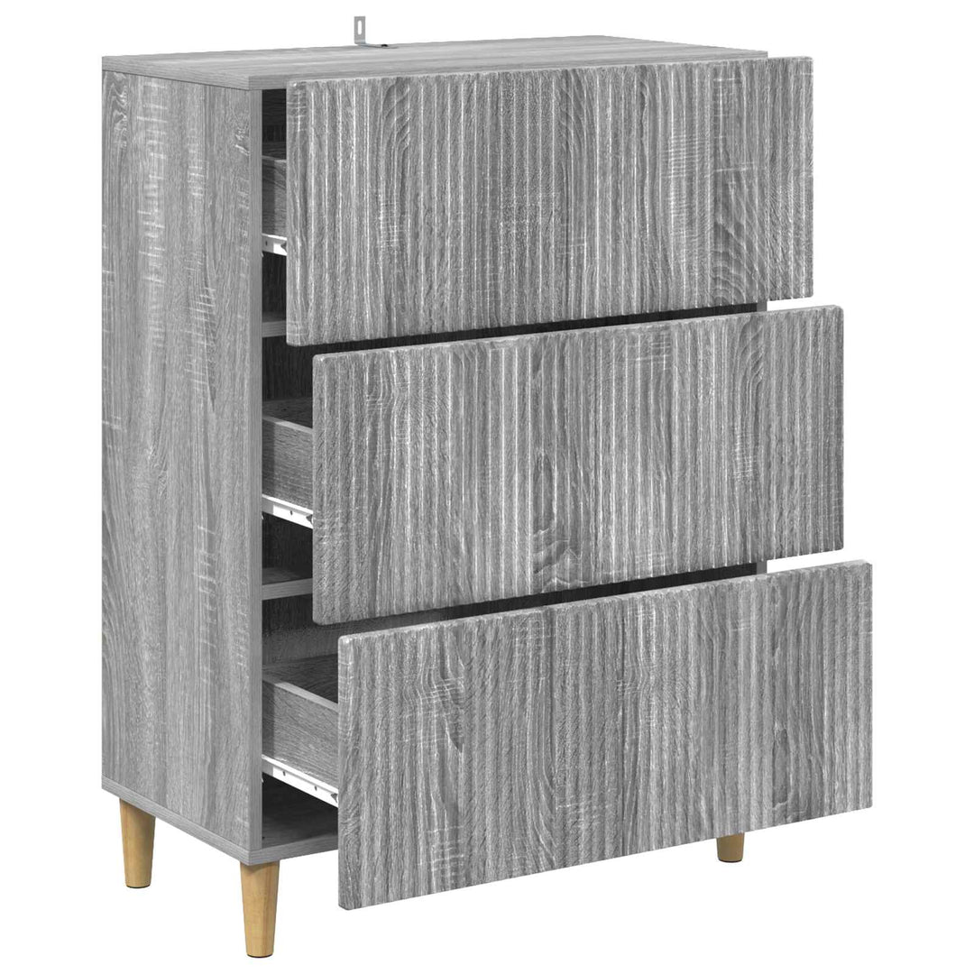 Skuffeskab 66 x 34,5 x 90 cm Konstrueret træ Grå sonoma-eg