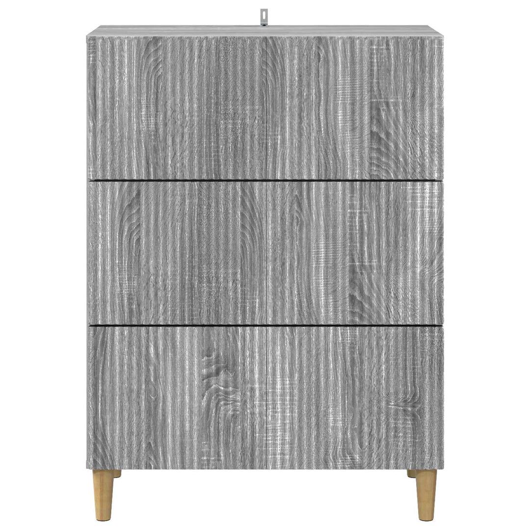 Skuffeskab 66 x 34,5 x 90 cm Konstrueret træ Grå sonoma-eg