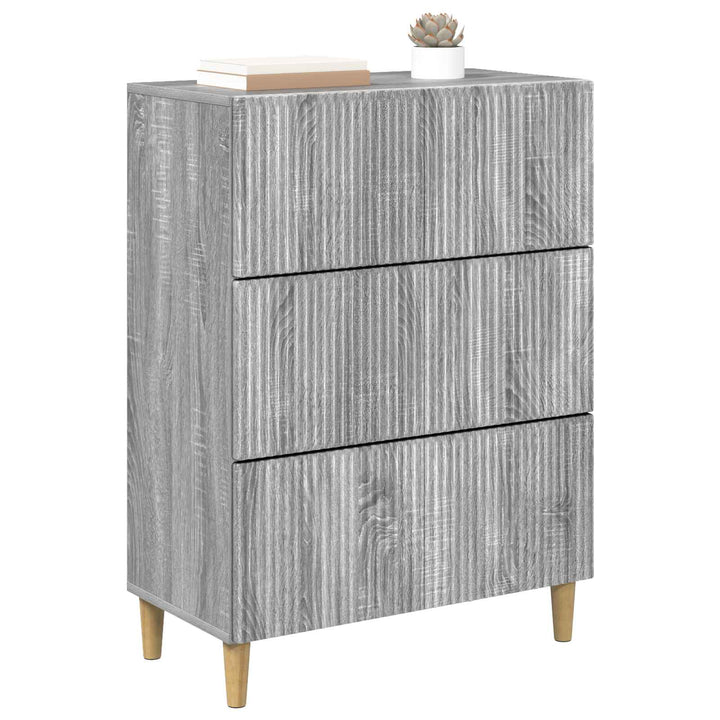 Skuffeskab 66 x 34,5 x 90 cm Konstrueret træ Grå sonoma-eg