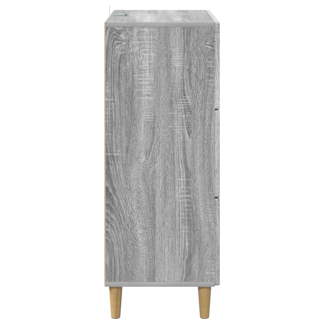 Skuffeskab 66 x 34,5 x 90 cm Konstrueret træ Grå sonoma-eg