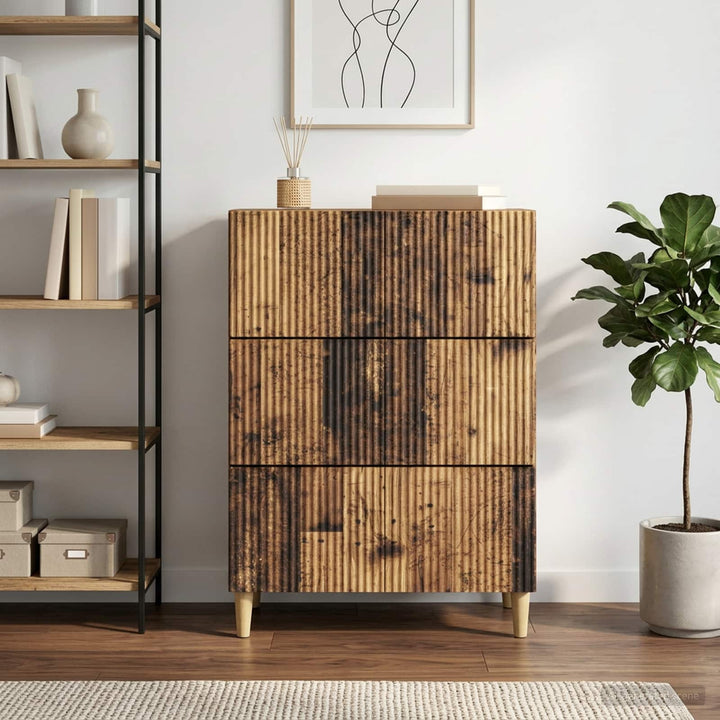 Skuffeskab Gammelt træ 66 x 34,5 x 90 cm Konstrueret træ