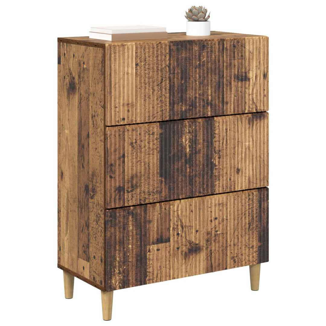 Skuffeskab Gammelt træ 66 x 34,5 x 90 cm Konstrueret træ