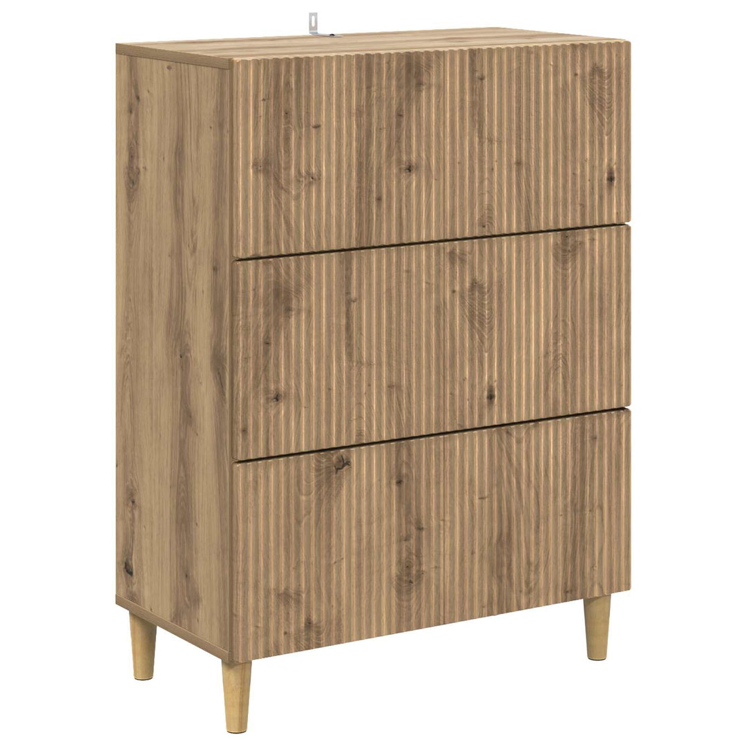 Skuffeskab 66 x 34,5 x 90 cm Konstrueret træ Artisan-eg