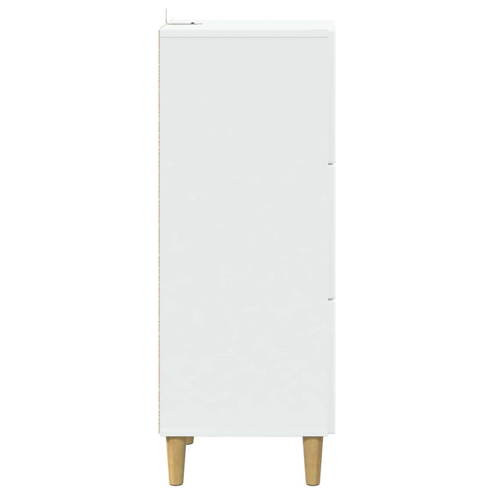 Skuffeskab Hvid 33 x 34,5 x 90 cm Konstrueret træ
