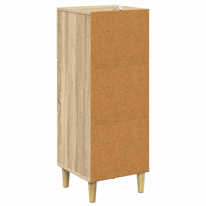 Skuffeskab Sonoma-eg 33 x 34,5 x 90 cm Konstrueret træ