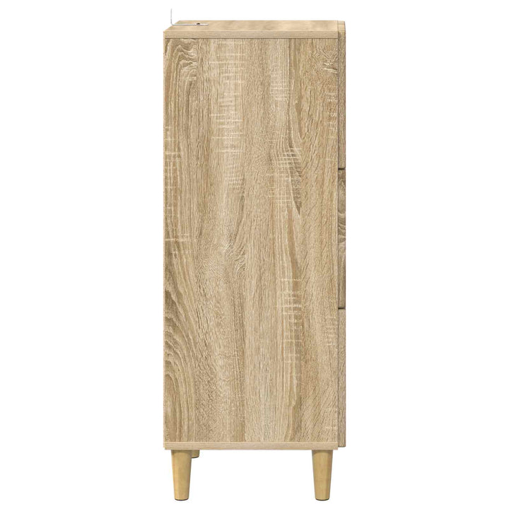 Skuffeskab Sonoma-eg 33 x 34,5 x 90 cm Konstrueret træ