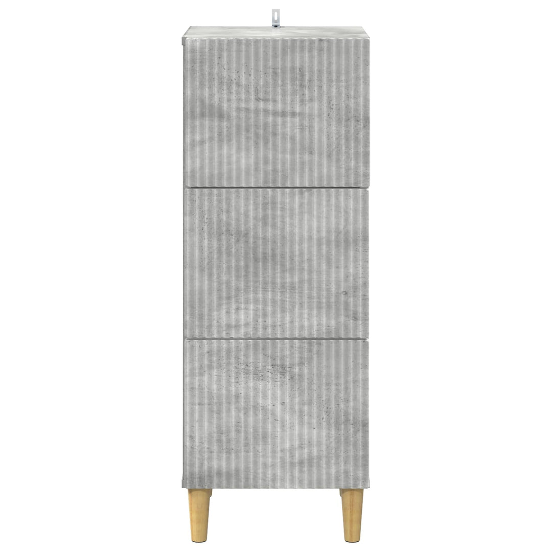 Skuffeskab Betongrå 33 x 34,5 x 90 cm Konstrueret træ