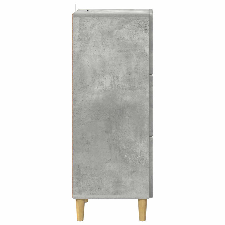 Skuffeskab Betongrå 33 x 34,5 x 90 cm Konstrueret træ