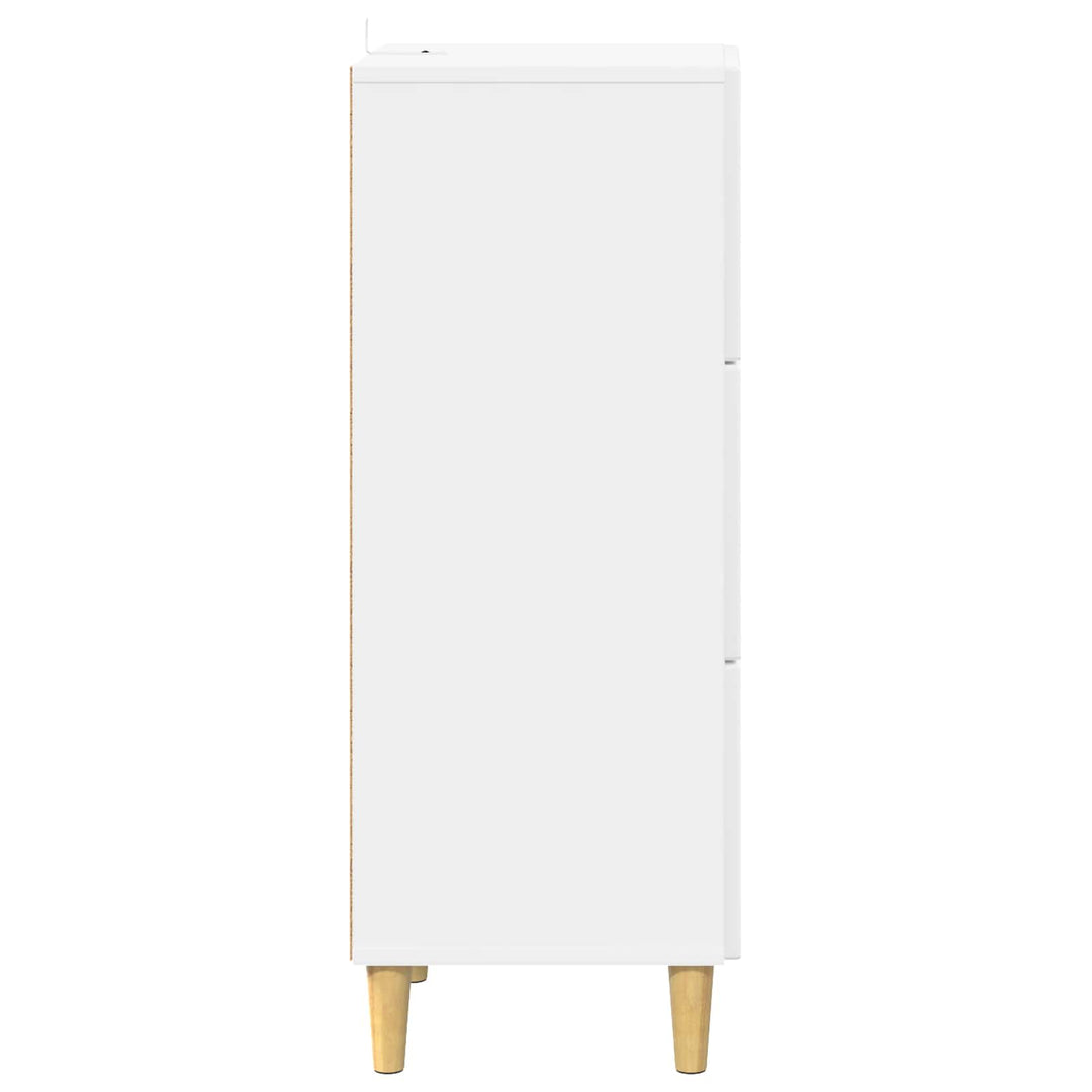Skuffeskab Hvid højglans 33 x 34,5 x 90 cm Konstrueret træ