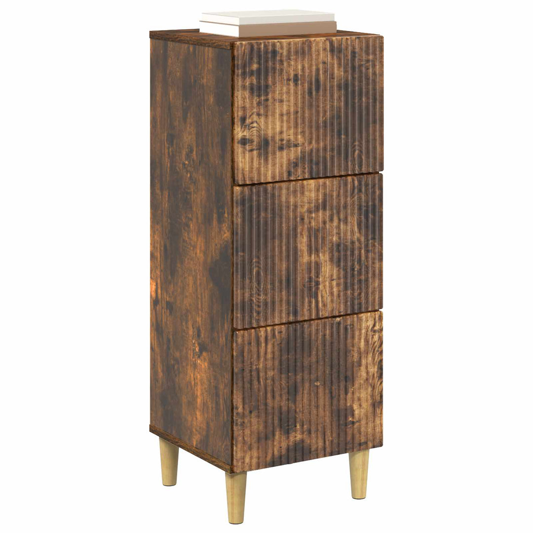 Skuffeskab Røget eg 33 x 34,5 x 90 cm Konstrueret træ