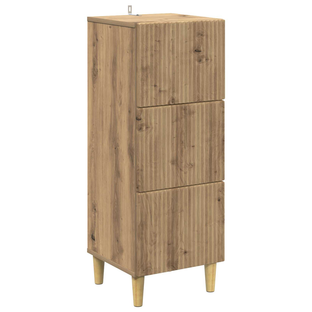 Skuffeskab 33 x 34,5 x 90 cm Konstrueret træ Artisan-eg