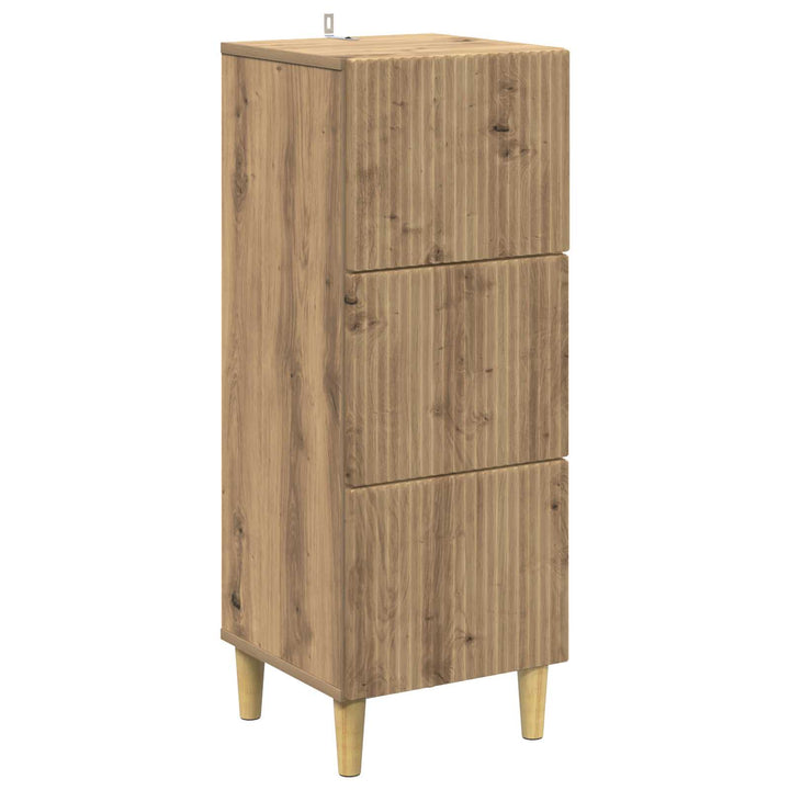 Skuffeskab 33 x 34,5 x 90 cm Konstrueret træ Artisan-eg