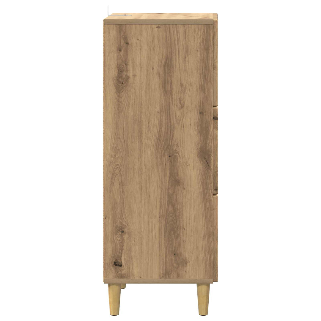 Skuffeskab 33 x 34,5 x 90 cm Konstrueret træ Artisan-eg