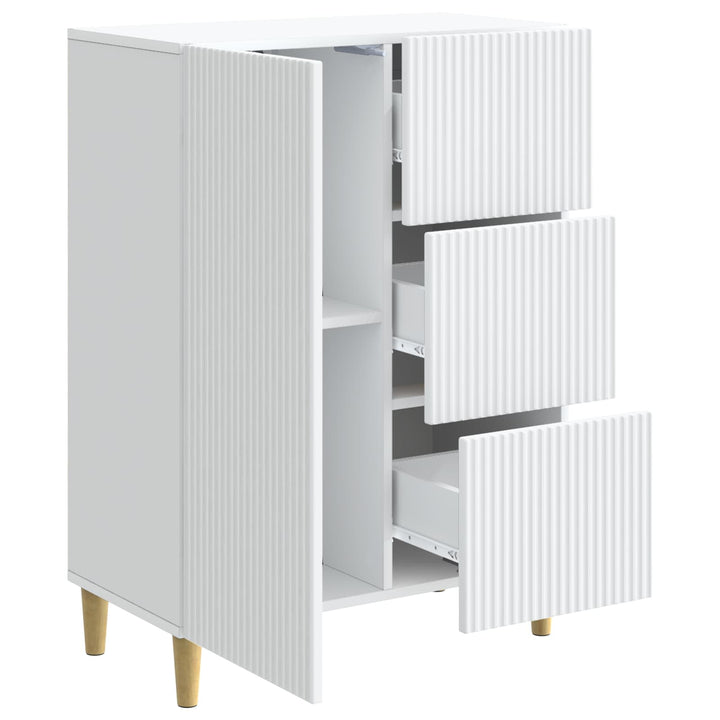 Sideboard Hvid 66 x 34,5 x 90 cm Konstrueret træ