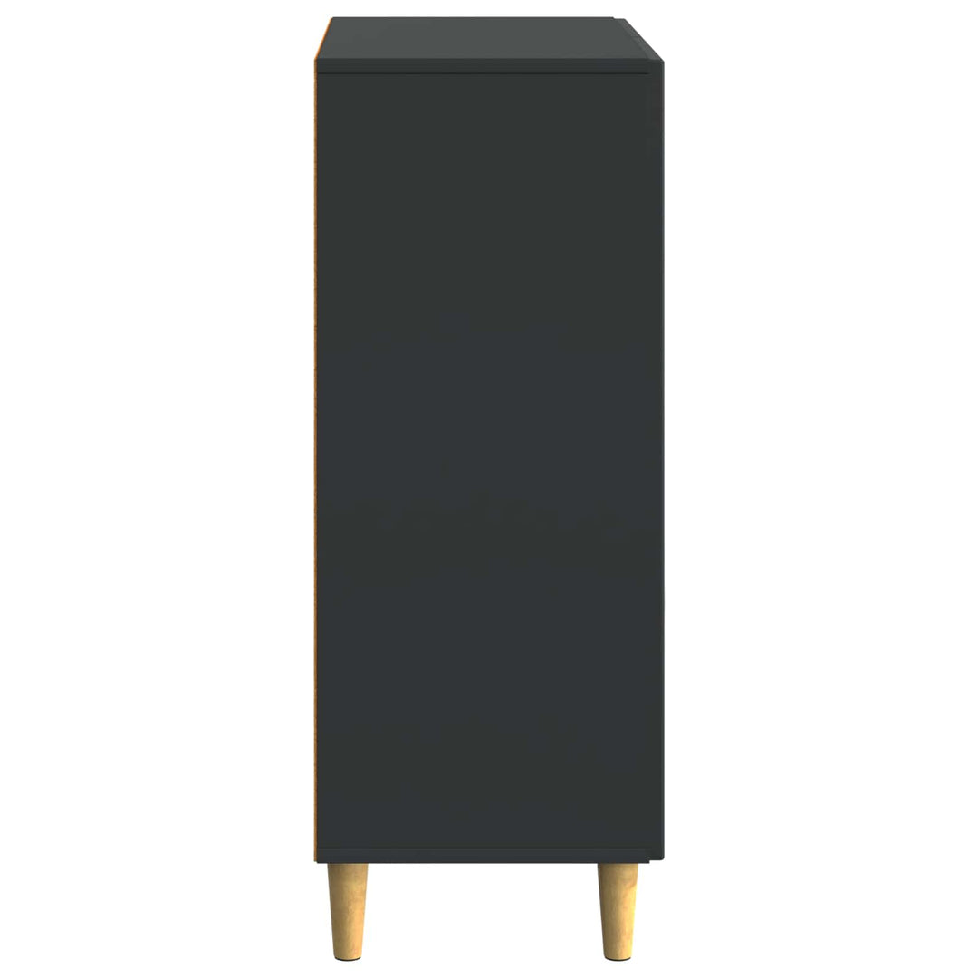 Sideboard med skuffe Sort 66 x 34,5 x 90 cm Konstrueret træ
