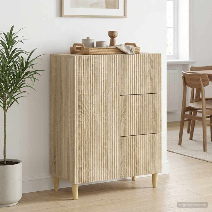 Sideboard Sonoma-eg 66 x 34,5 x 90 cm Konstrueret træ