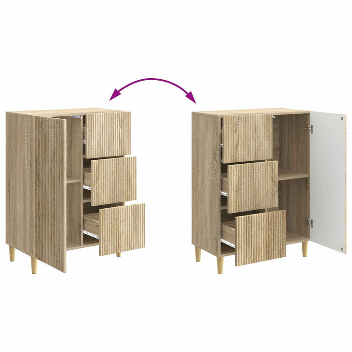 Sideboard Sonoma-eg 66 x 34,5 x 90 cm Konstrueret træ