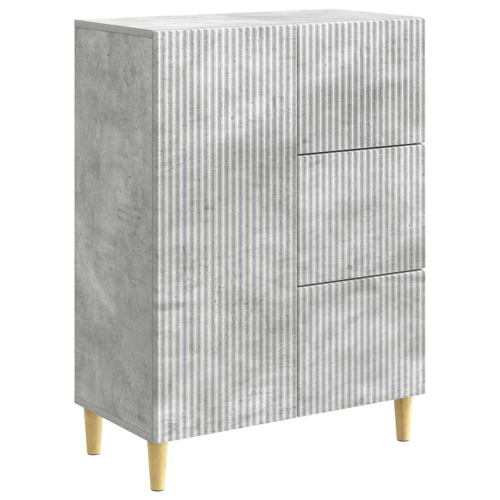Sideboard med skuffe Betongrå 66 x 34,5 x 90 cm Konstrueret træ