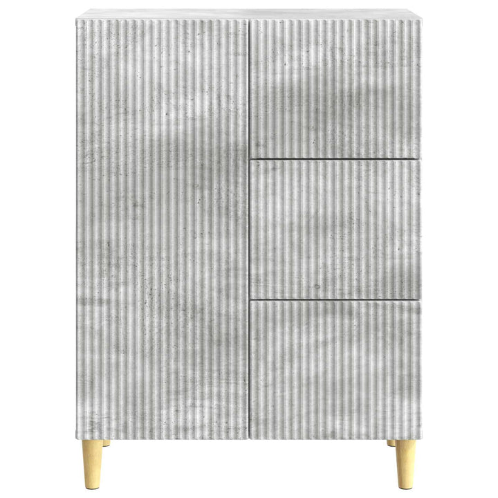 Sideboard med skuffe Betongrå 66 x 34,5 x 90 cm Konstrueret træ